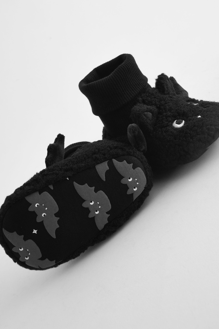 Black Bat Sensory Sock Top Baby Booties (0-2mths) - Image 4 of 4