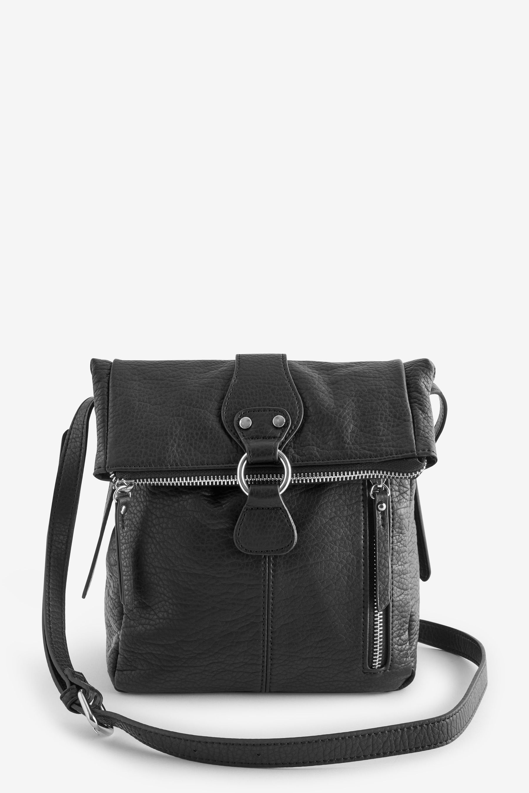 Black Utility Style Messenger Bag
