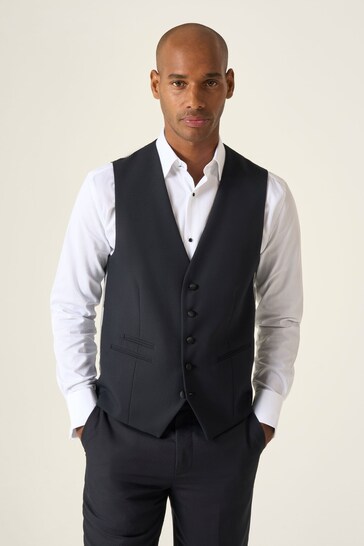 Skopes Newman Black Check Suit Waistcoat