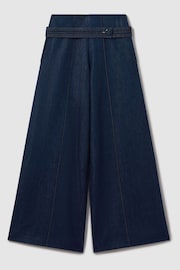 Reiss Dark Blue Lianna Belted Wide Leg Jeans - Image 2 of 8