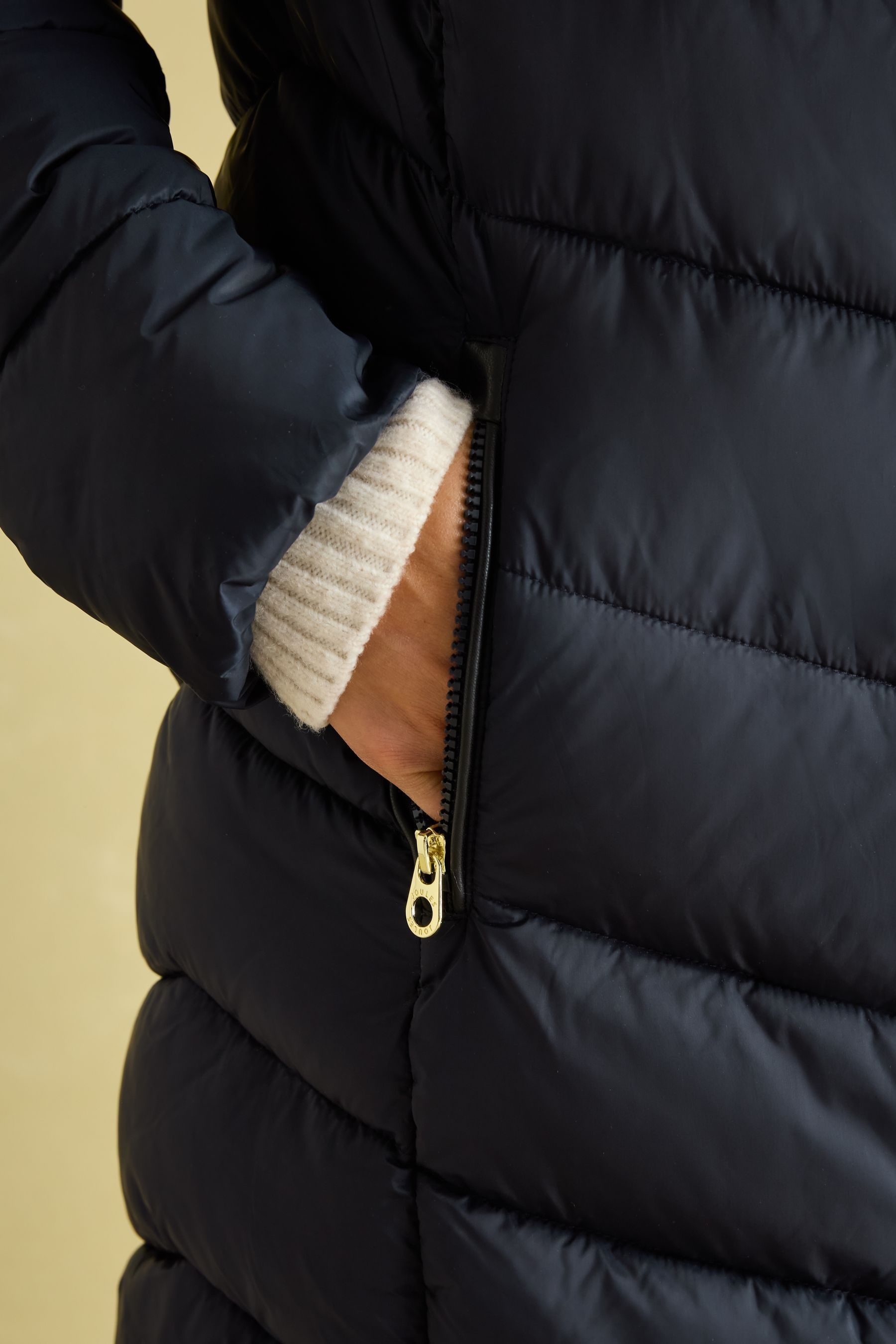 Buy Joules Moorsdale Navy Mid Length Showerproof Padded Coat from Next Luxembourg