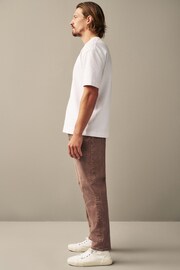Brown Rust Regular Fit Overdyed Denim Jeans - Image 4 of 8