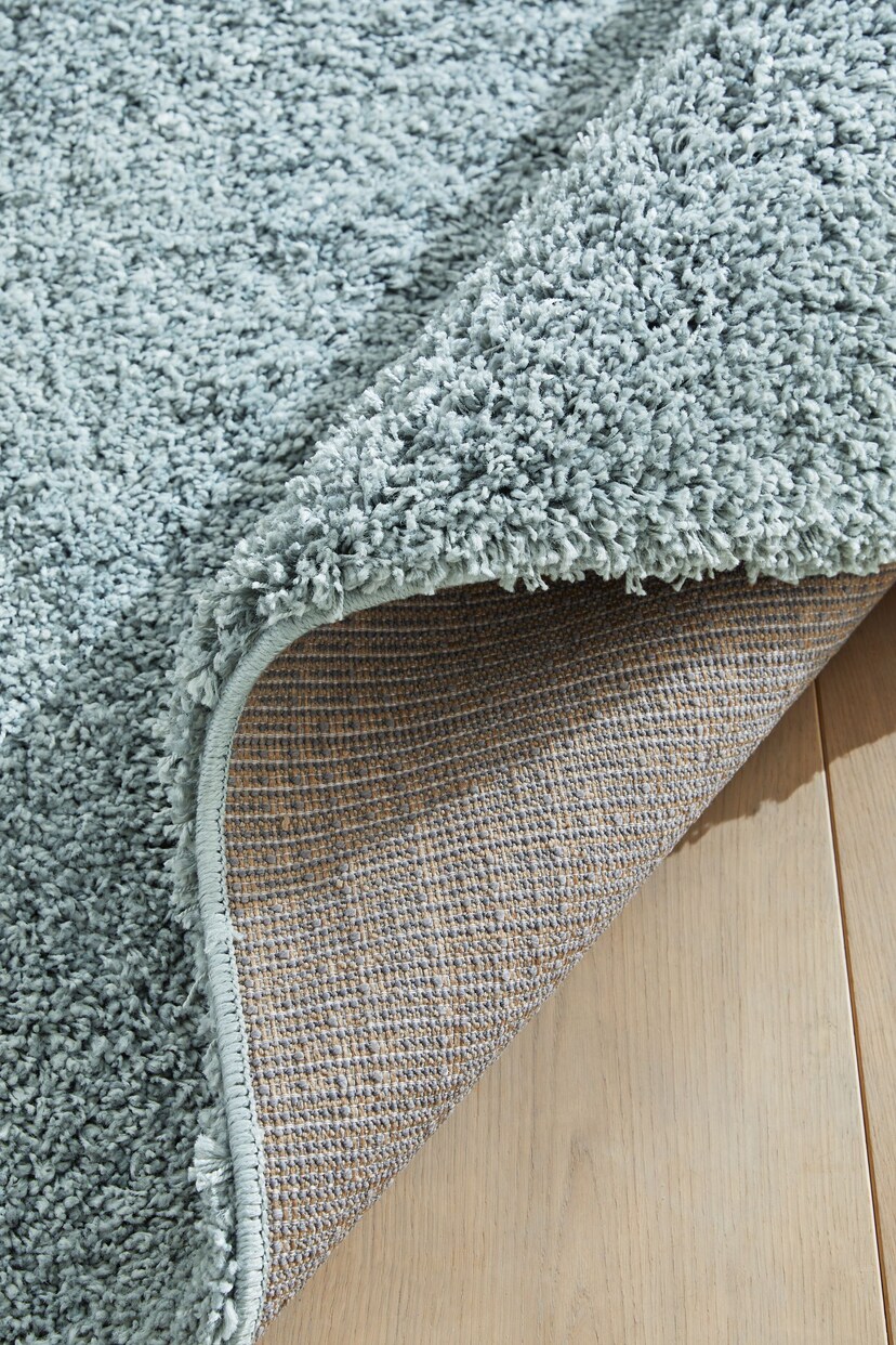 Duck Egg Blue Premium Cosy Shaggy Rug - Image 4 of 7