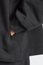 adidas Black Sportswear All Szn Fleece Quarter Zip Sweatshirt - Image 6 of 7