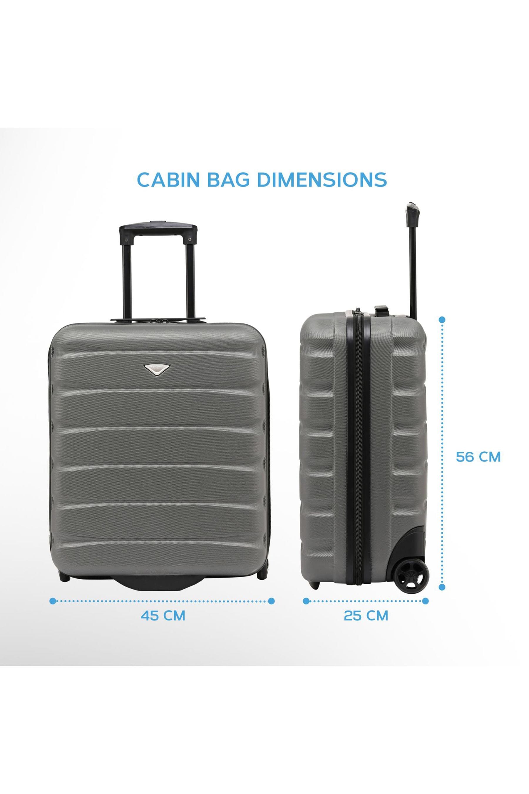 Buy Flight Knight 56x45x25cm EasyJet Overhead 2 Wheel ABS Hard Case Cabin Carry On Hand Black Luggage from Next Switzerland