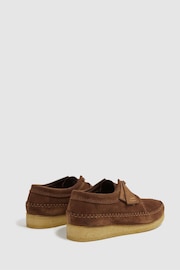 Reiss Brown Clarks Originals Suede Moccasin Shoes - Image 4 of 6