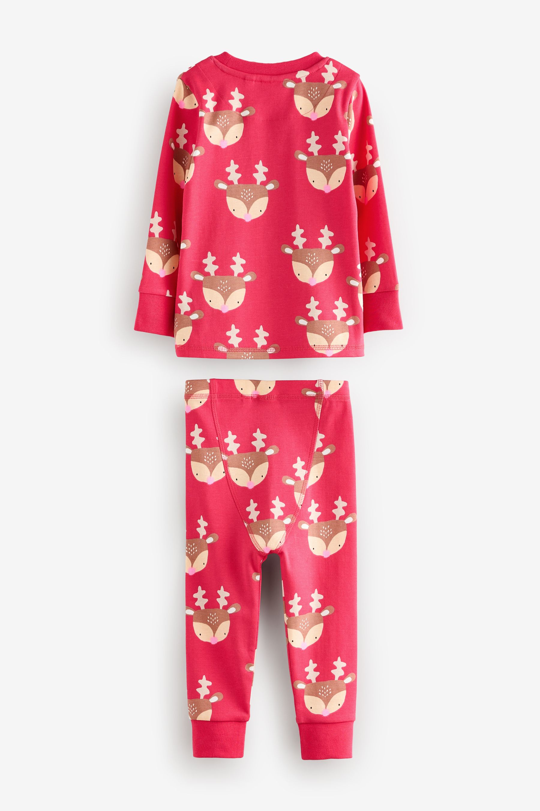 Buy Raspberry Pink Reindeer 100 Cotton Christmas Pyjamas 9mths 16yrs from the Next UK online shop