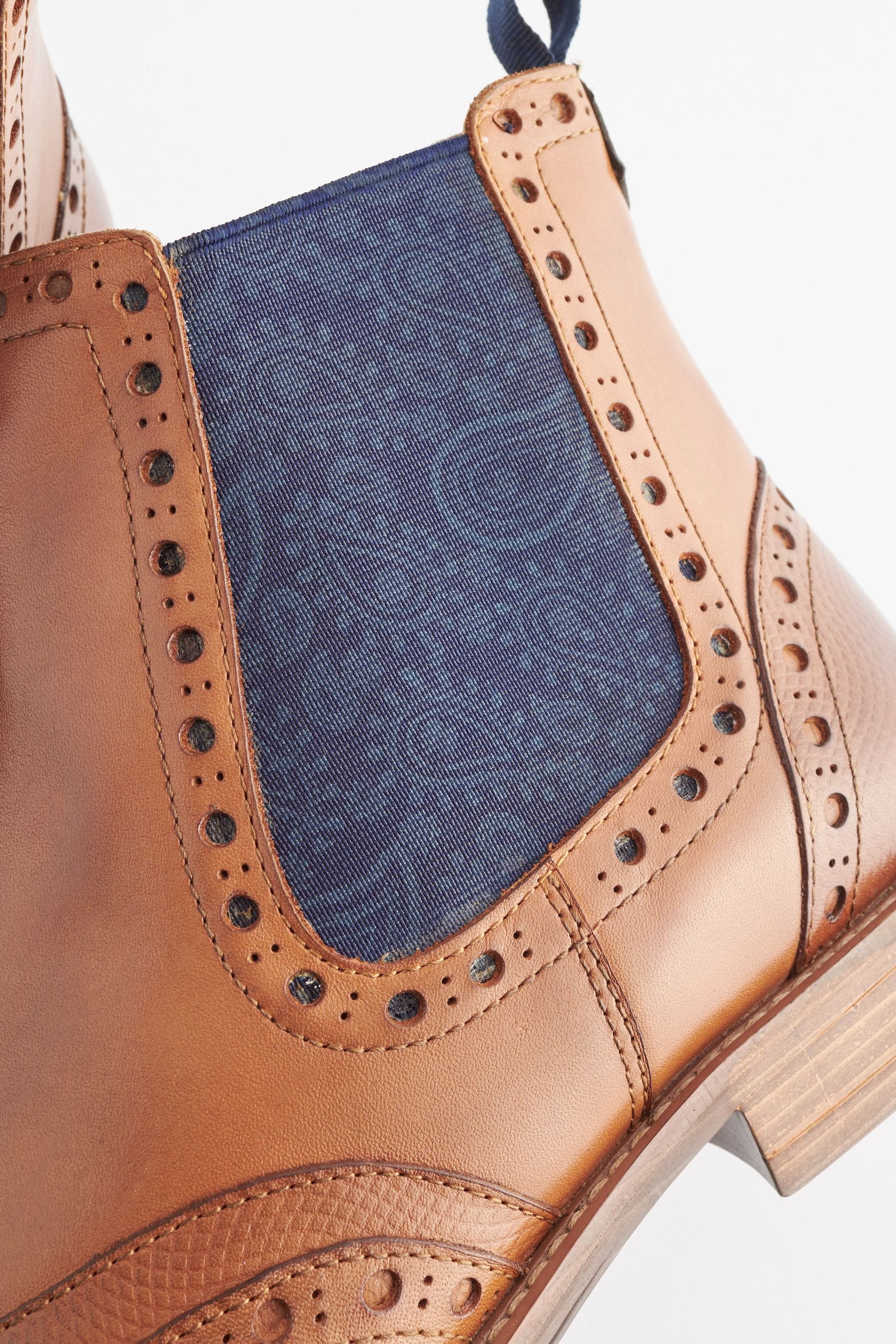 Tan brogue chelsea boots womens on sale