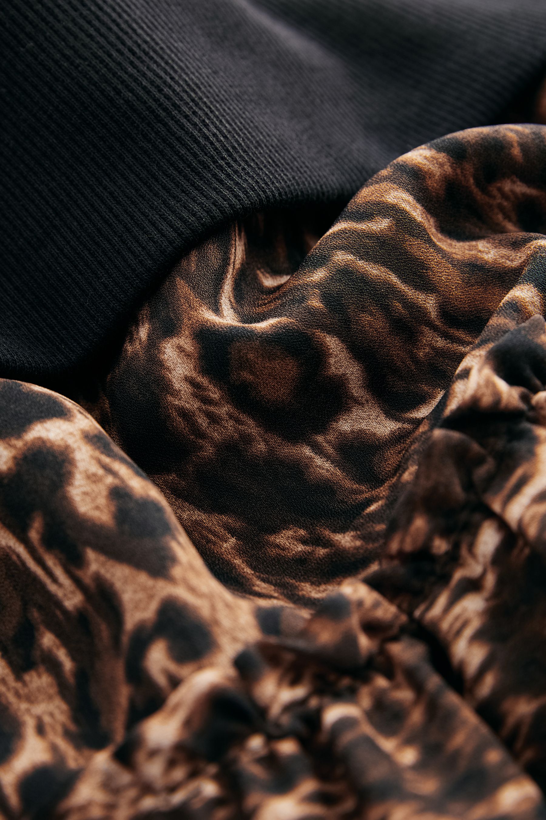Leopard sweatshirt dress top