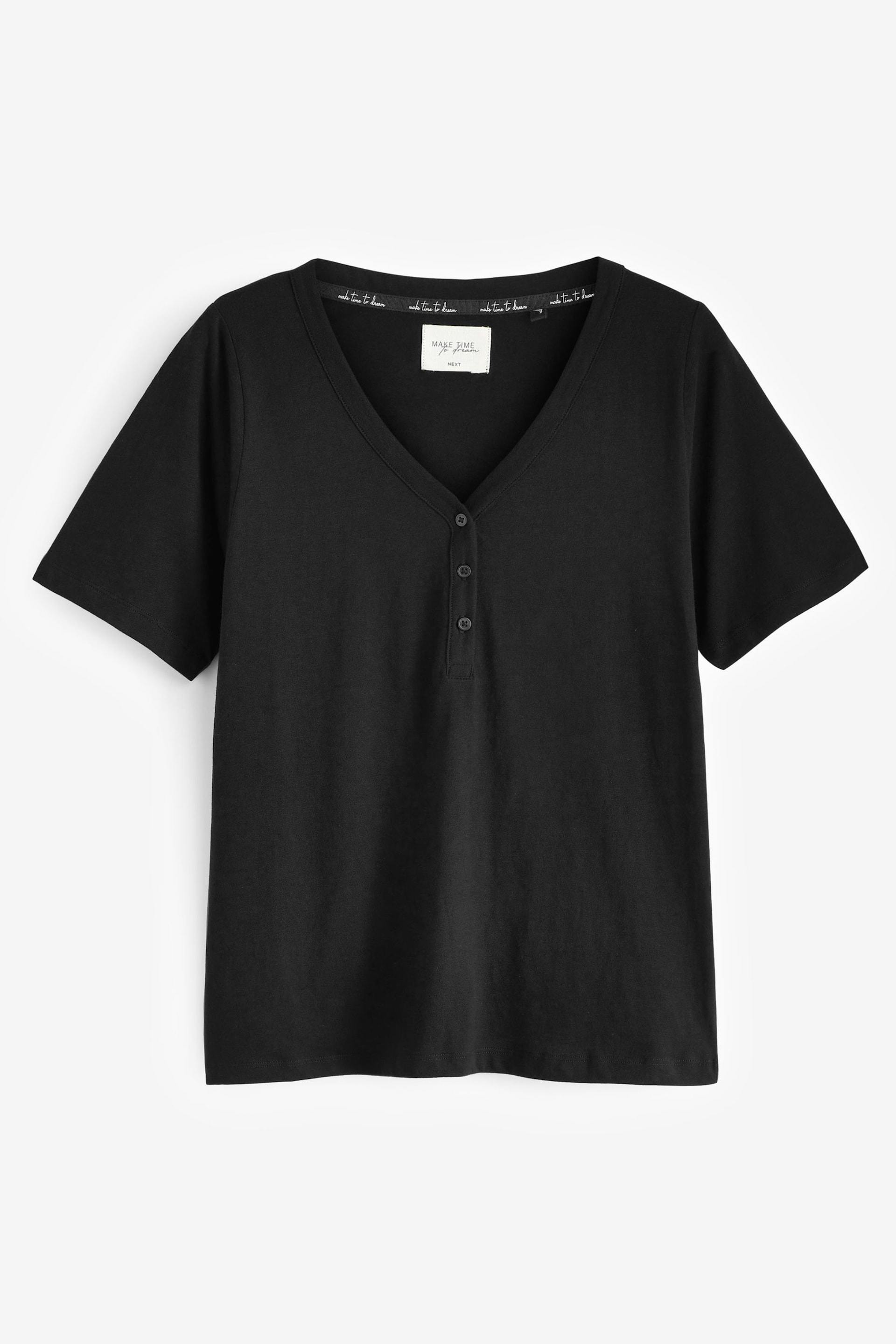 Black Floral Cotton Short Sleeve Pyjamas - Image 7 of 9
