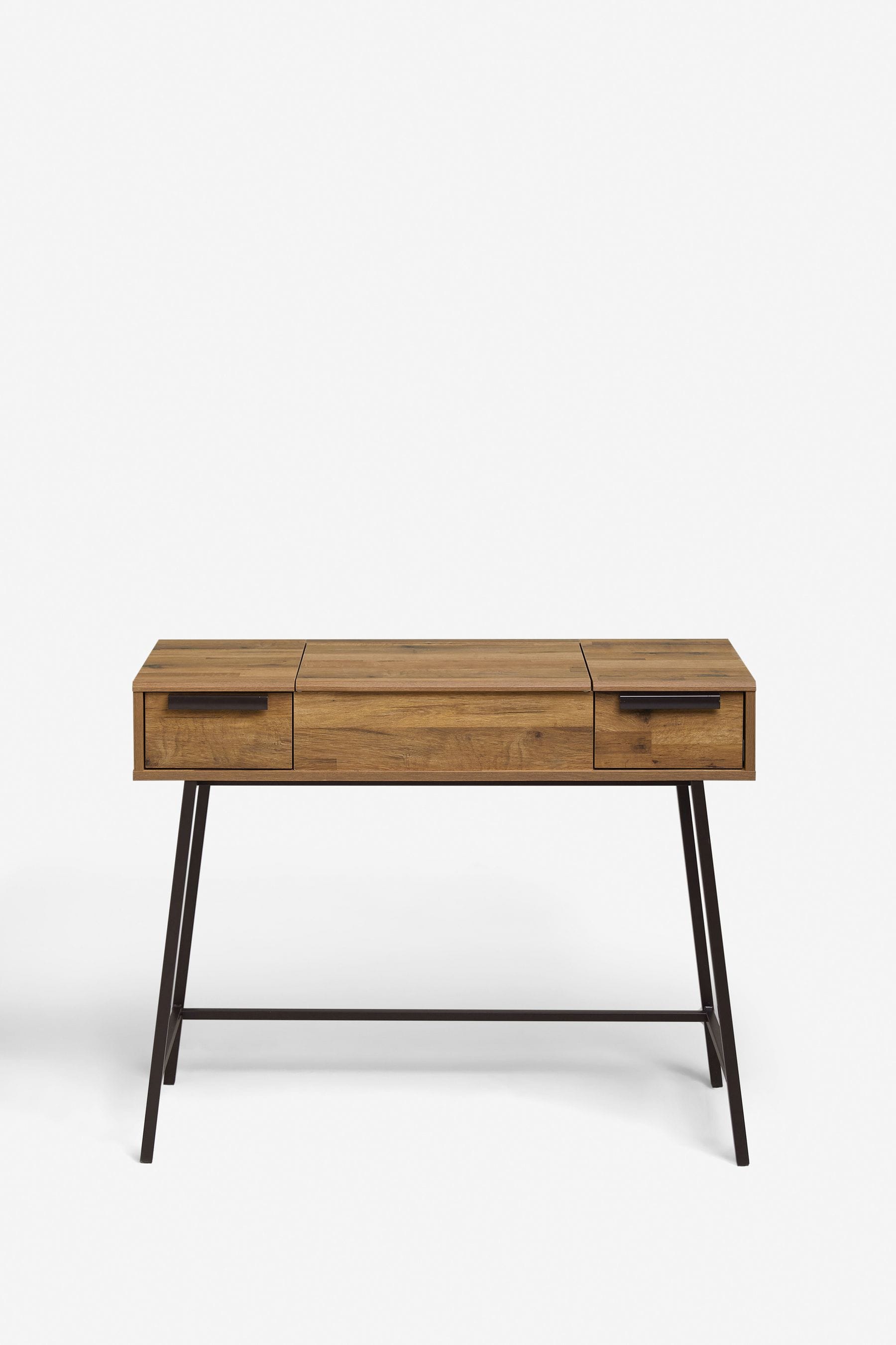 Dark Bronx Oak Effect Console Dressing Table