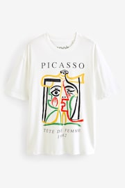 White Picasso - 藝術家牌照 100% 純棉 T 恤 - 圖片 5，共 7