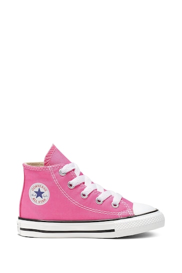 Converse Pink Chuck Taylor All Star High Infant Trainers