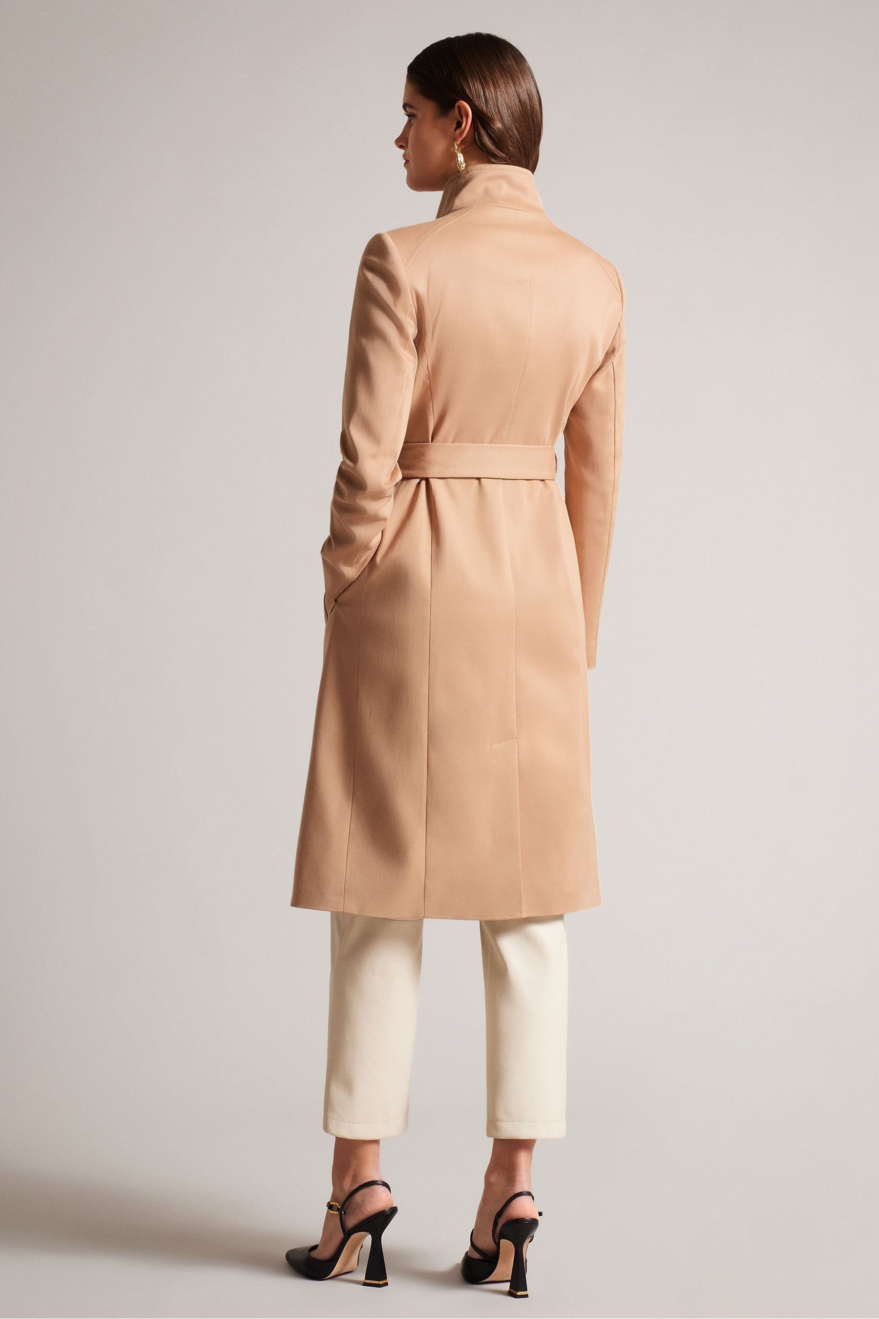 Buy Ted Baker Brown Rosina Midi Length Wrap Trench Coat from Next Luxembourg