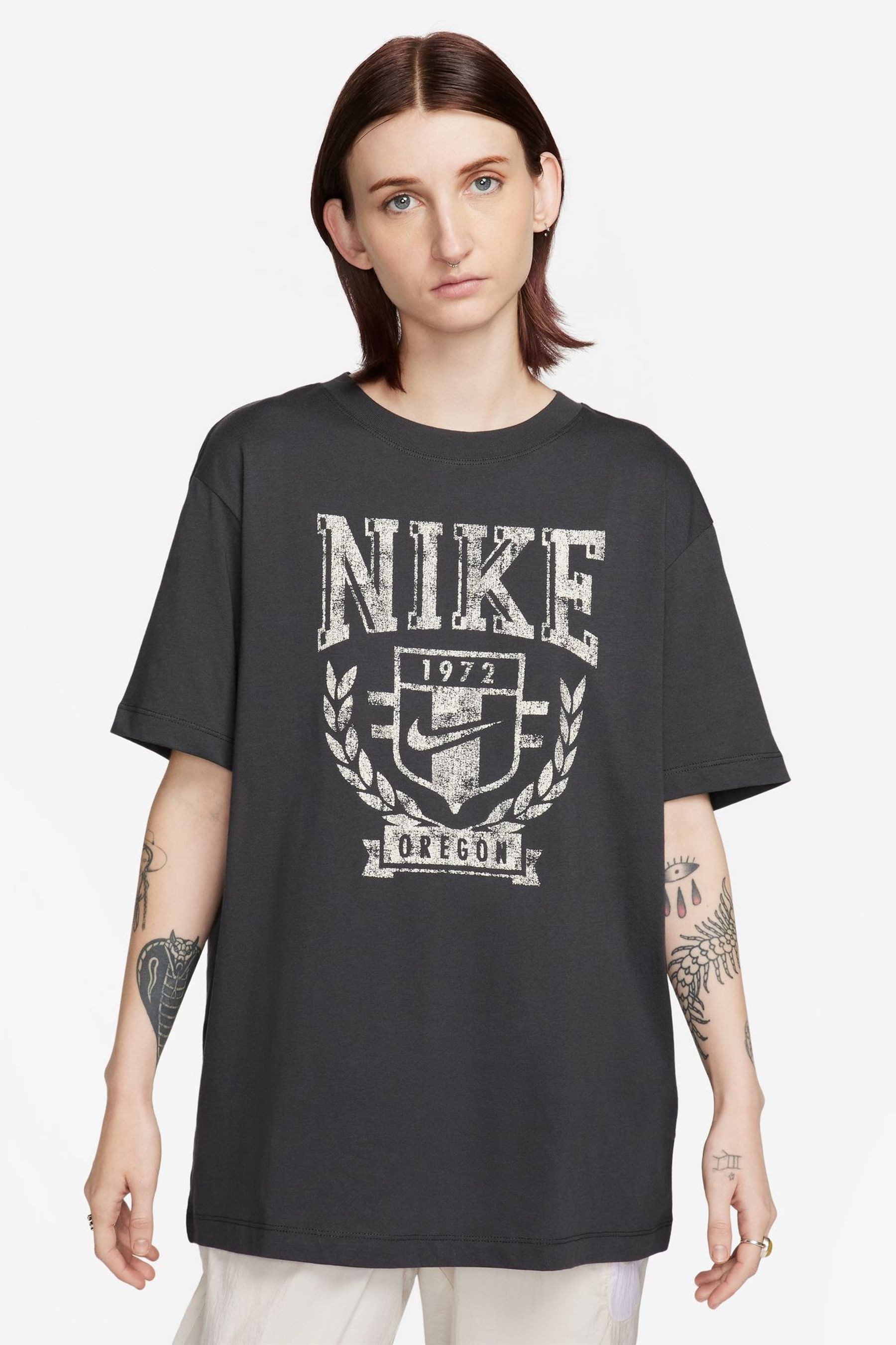 Buy Nike Black Oversized Varsity T Shirt from the Next UK online shop