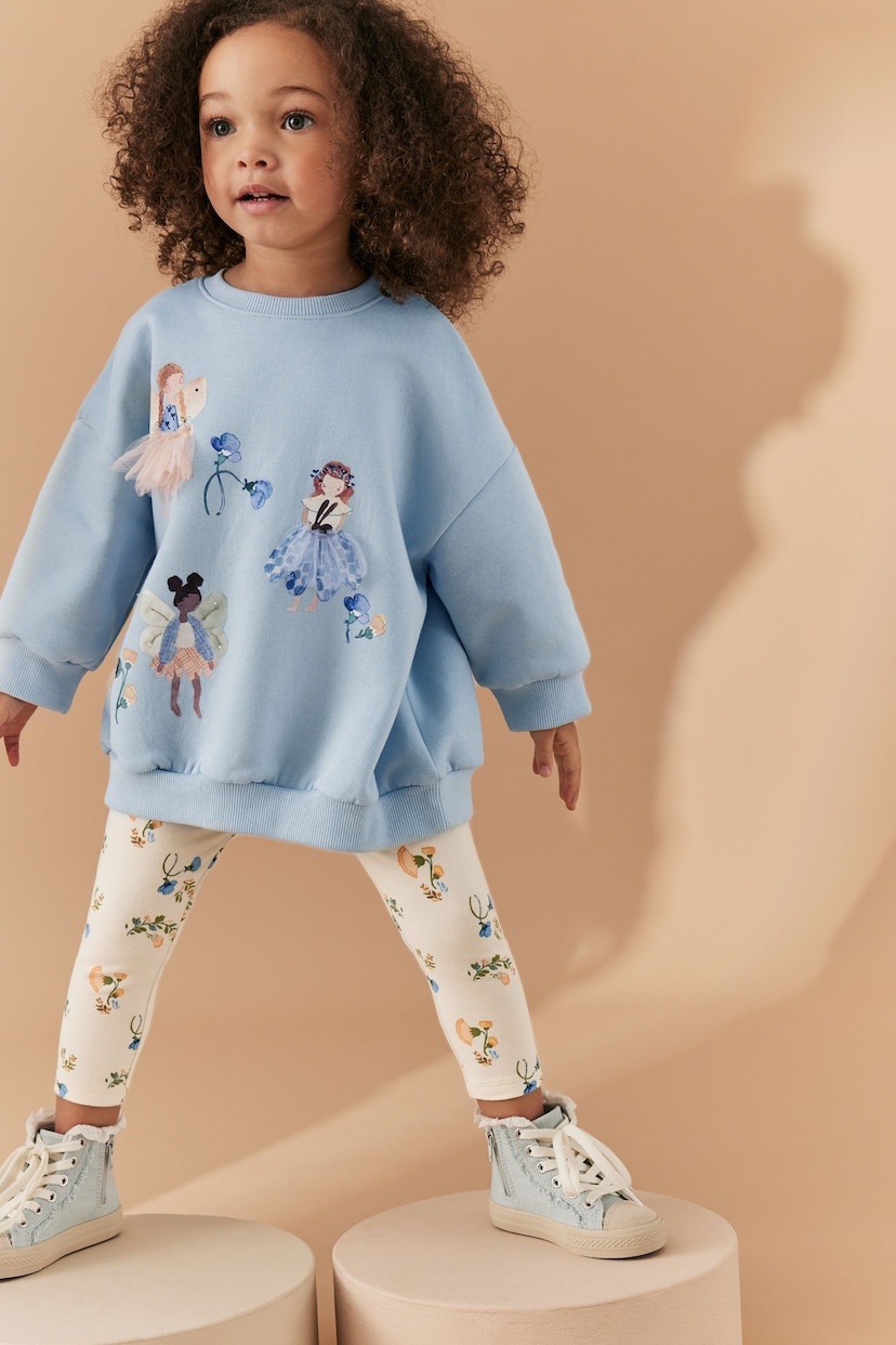 Blue Relaxed Fit Sweater And Leggings Set (3mths-7yrs) - Image 1 of 8