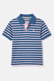 Joules Boys' Filbert Pink Striped Pique Cotton Polo Shirt - Image 1 of 5