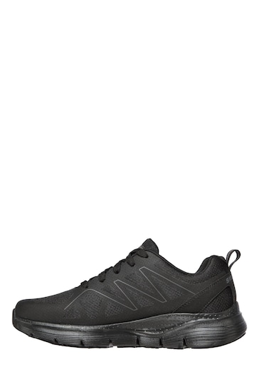 Skechers Black Arch Fit Axtell Slip Resistant Mens  Trainers
