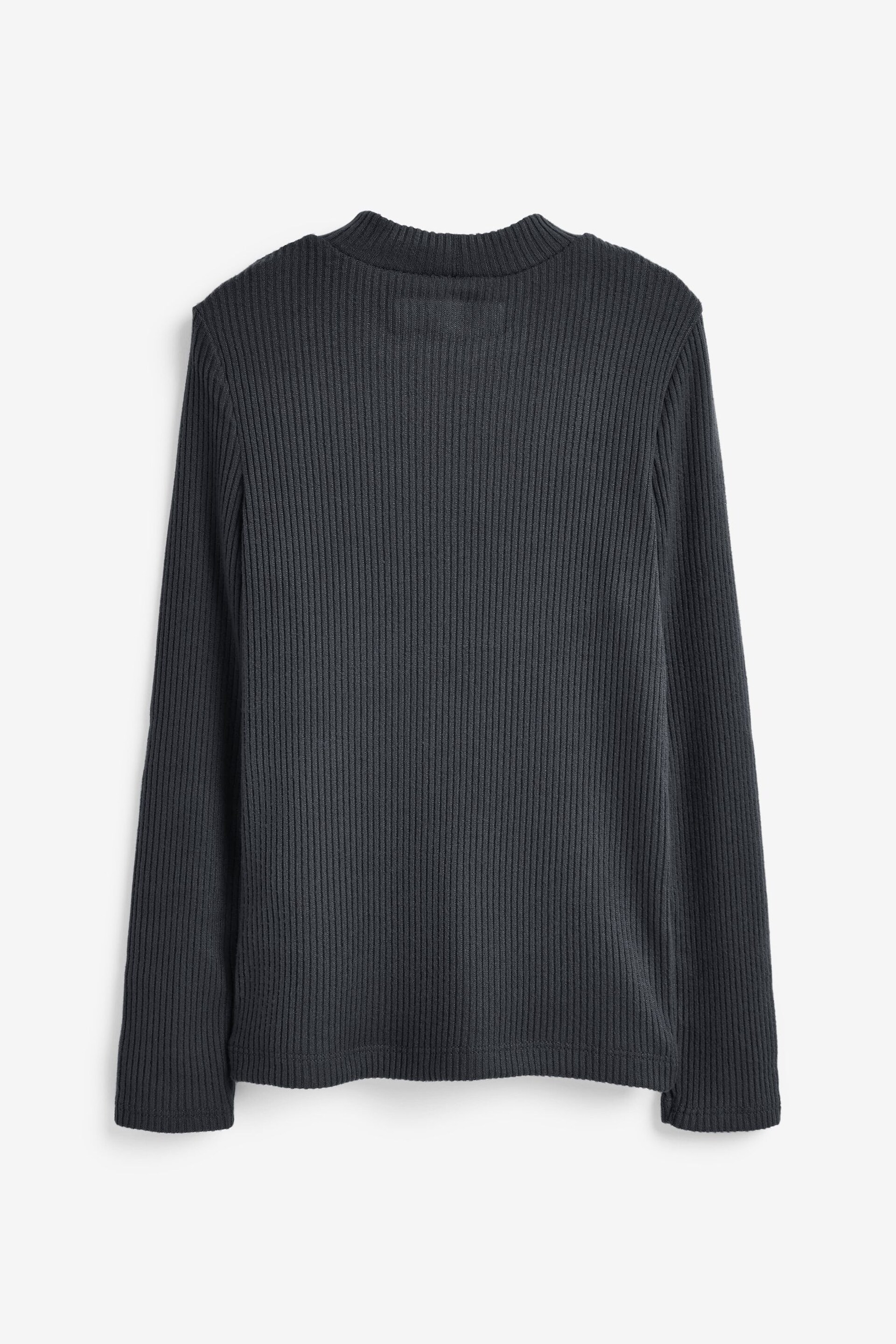 Abercrombie & Fitch Black Essential Cosy Mock Roll Neck Top - Image 2 of 3