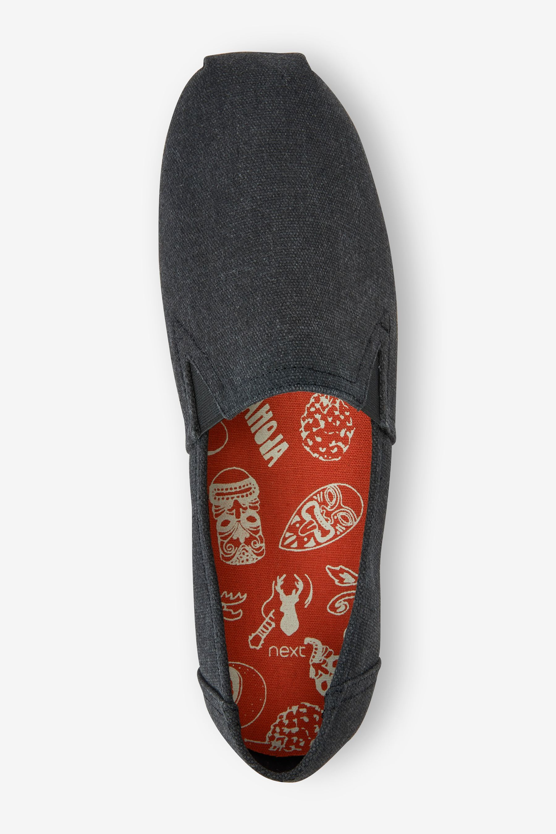 Black Canvas Slip On Shoes