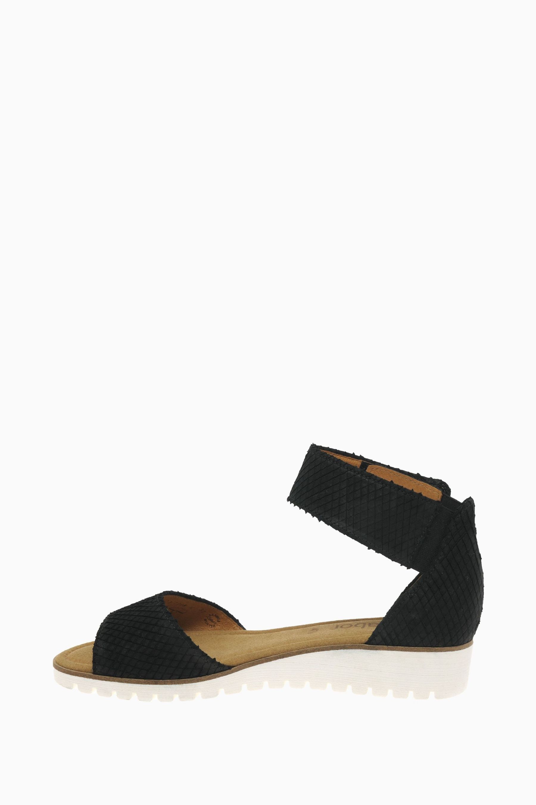 Buy Gabor Geena Black Cobra Nubuck Sandals from the Next UK online