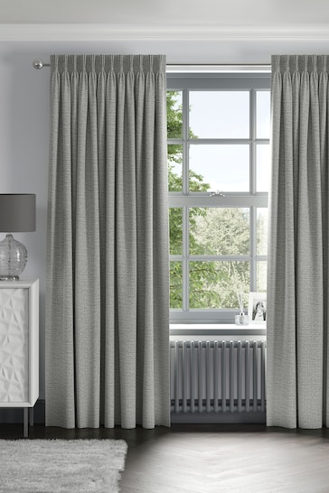 Grey Textured Chenille Made to Measure Curtains