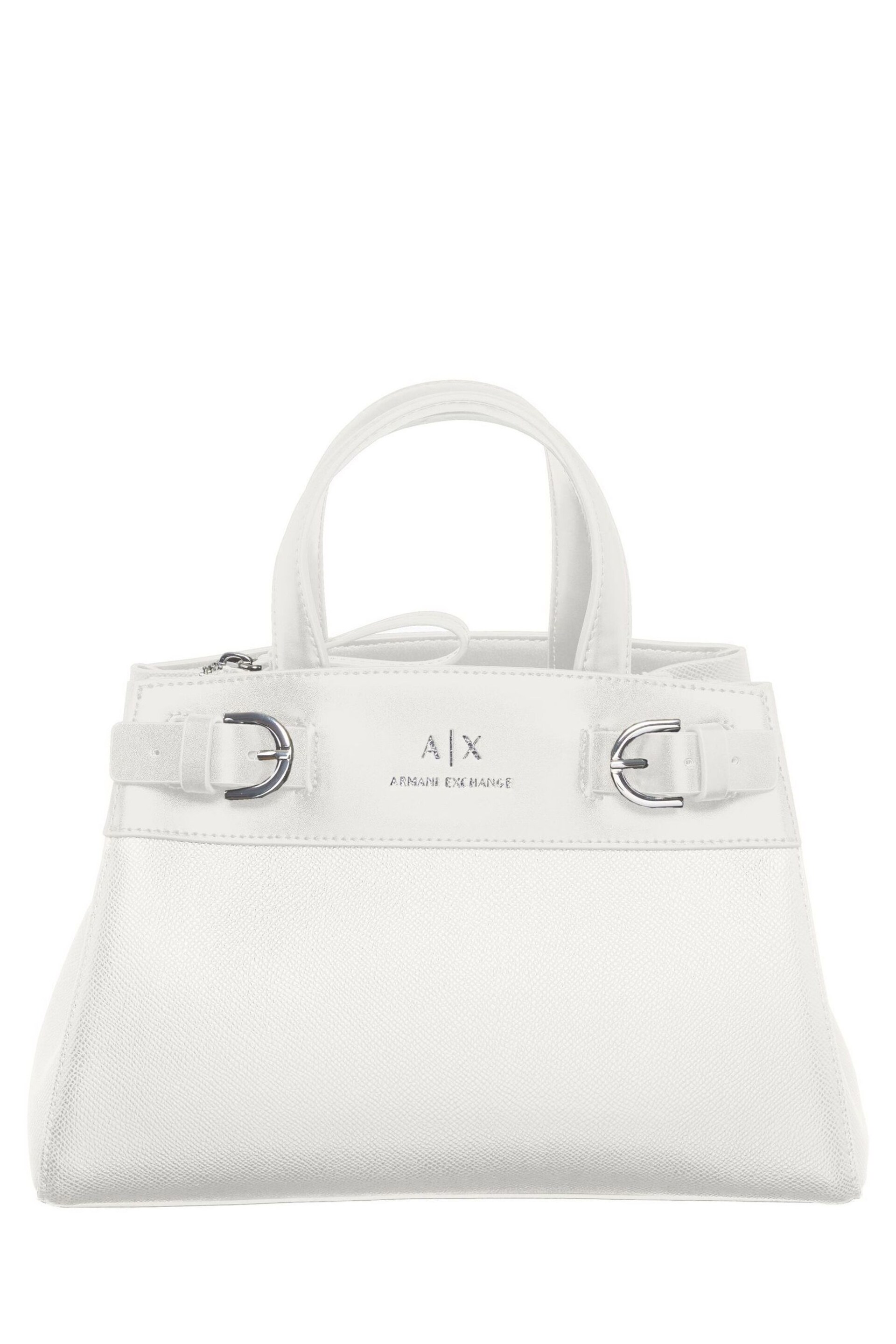 Armani Exchange Small Leather White Handbag - Image 1 of 1