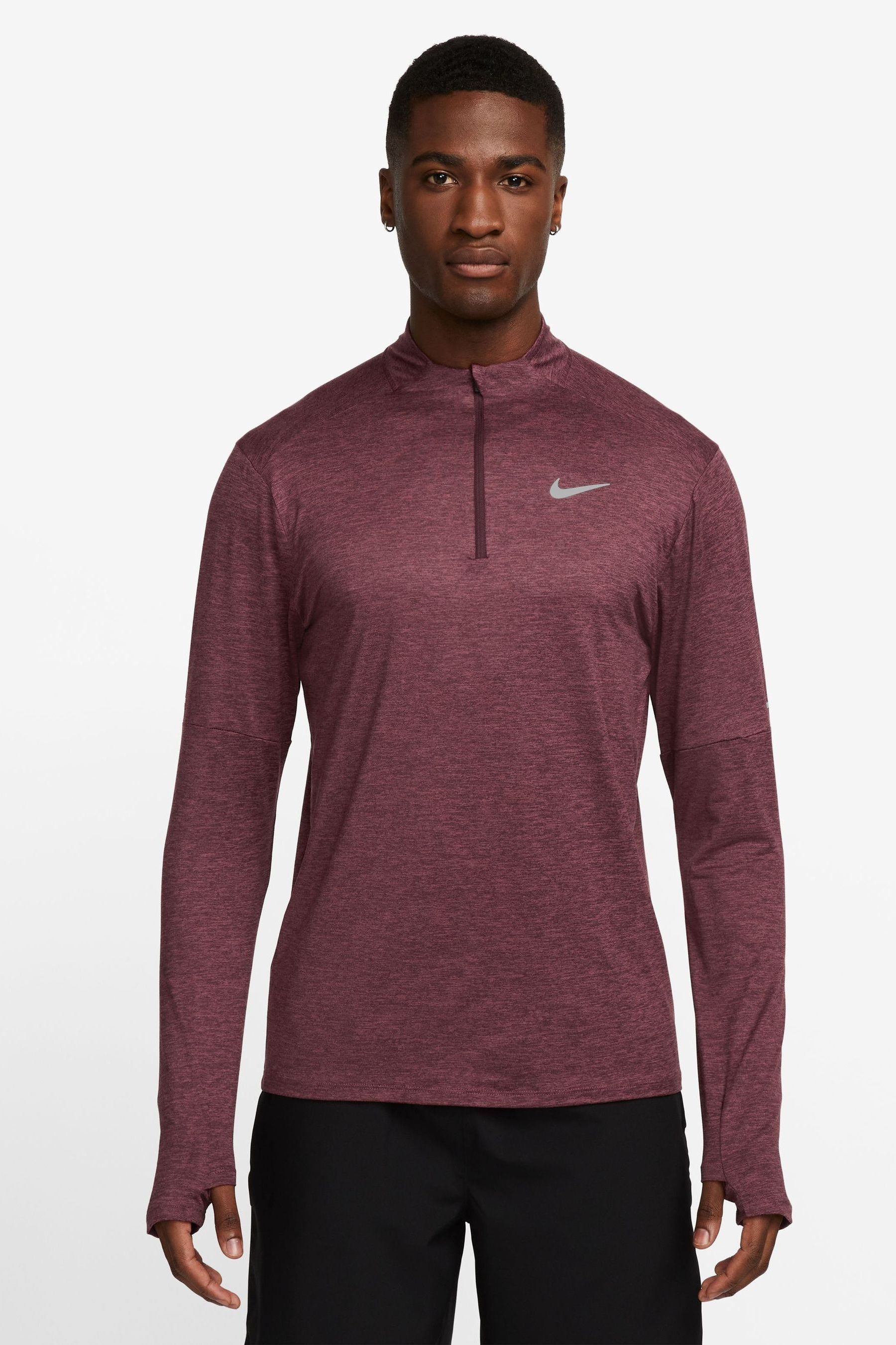 Nike element half zip red best sale