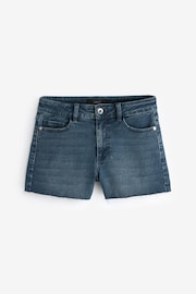 Inky Blue Super Soft Raw Hem Denim Shorts - Image 5 of 6