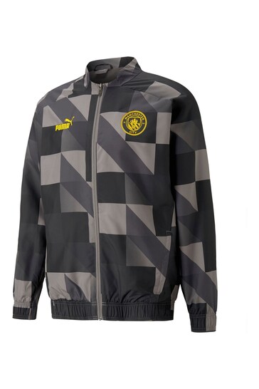 Puma Grey Chrome Manchester City Prematch Jacket