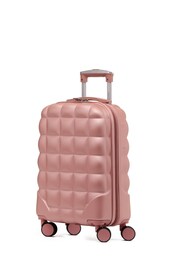 Flight Knight 55x35x20cm 8 Wheel ABS Hard Case Cabin Carry On Hand Black/Silver Luggage - Image 1 of 7