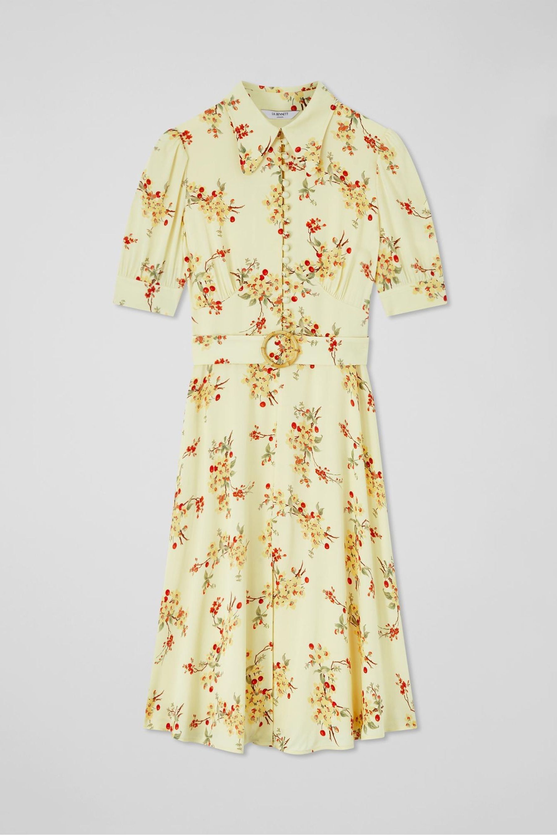 Yellow cherry dress on sale