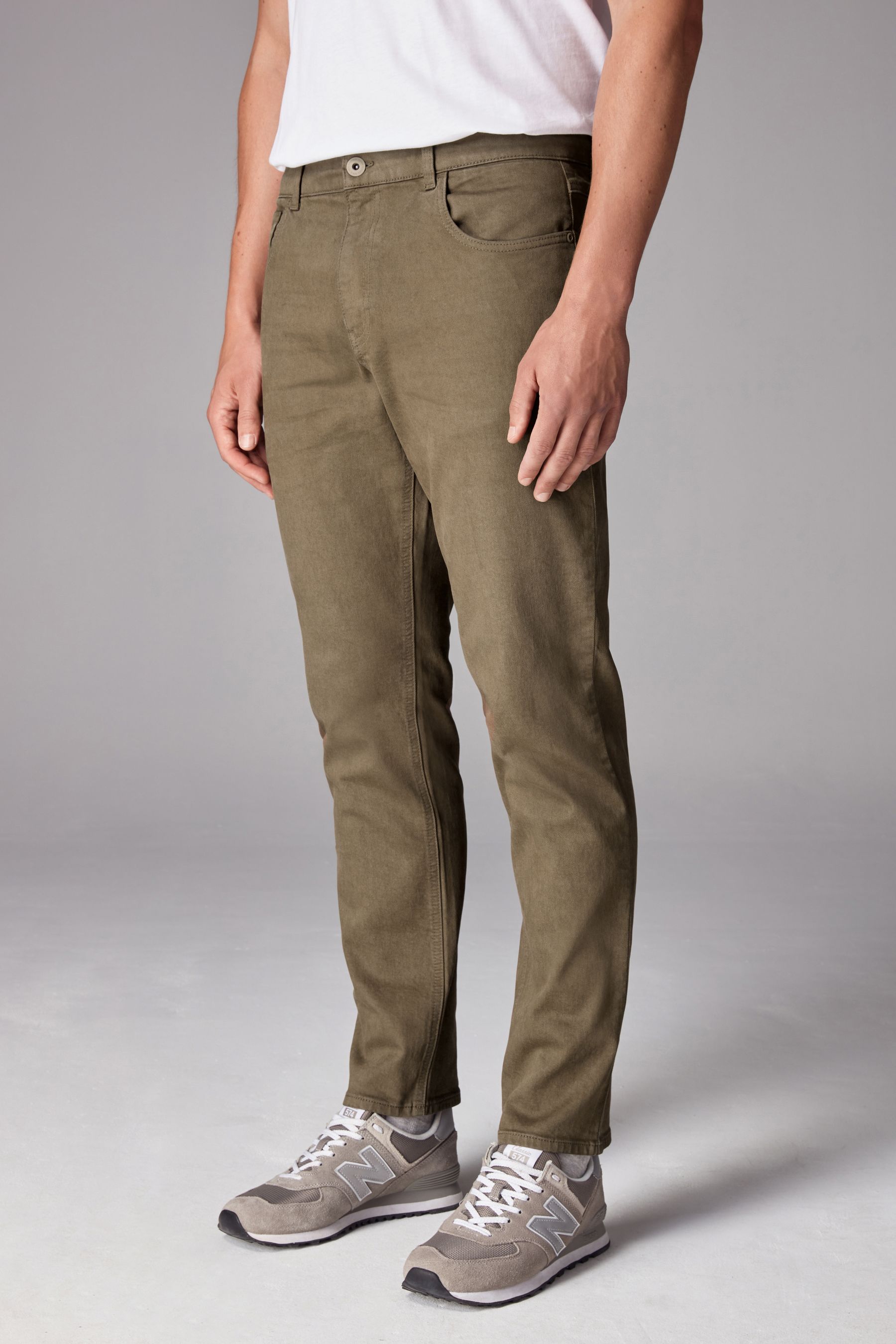 Dark Tan Slim Fit Soft Touch Coloured Stretch Jeans