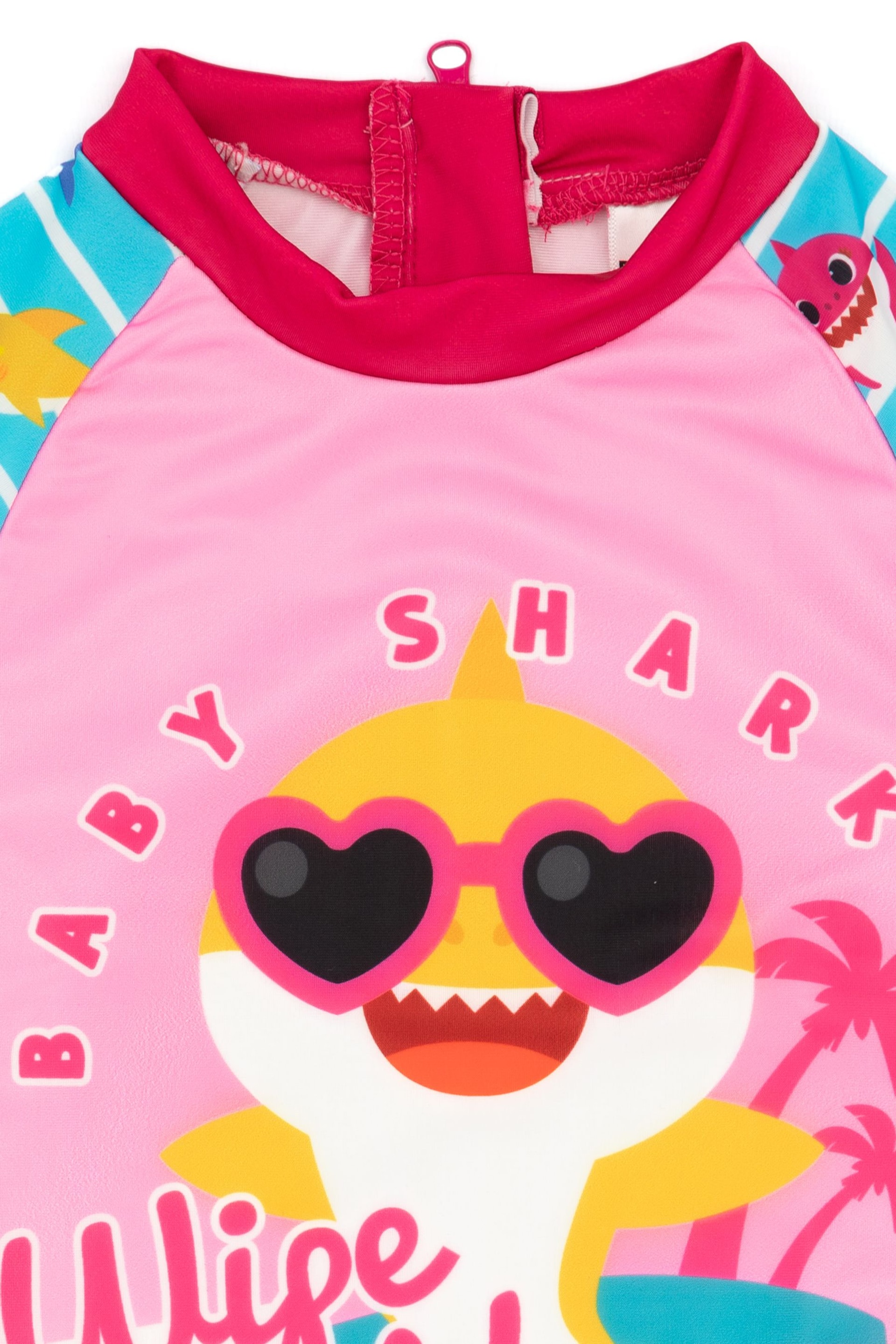 Vanilla Underground Pink Girls Baby Shark Swimsuit - Image 3 of 5