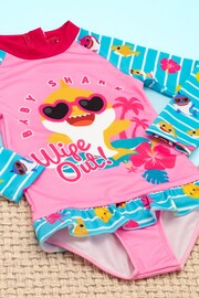 Vanilla Underground Pink Girls Baby Shark Swimsuit - Image 5 of 5