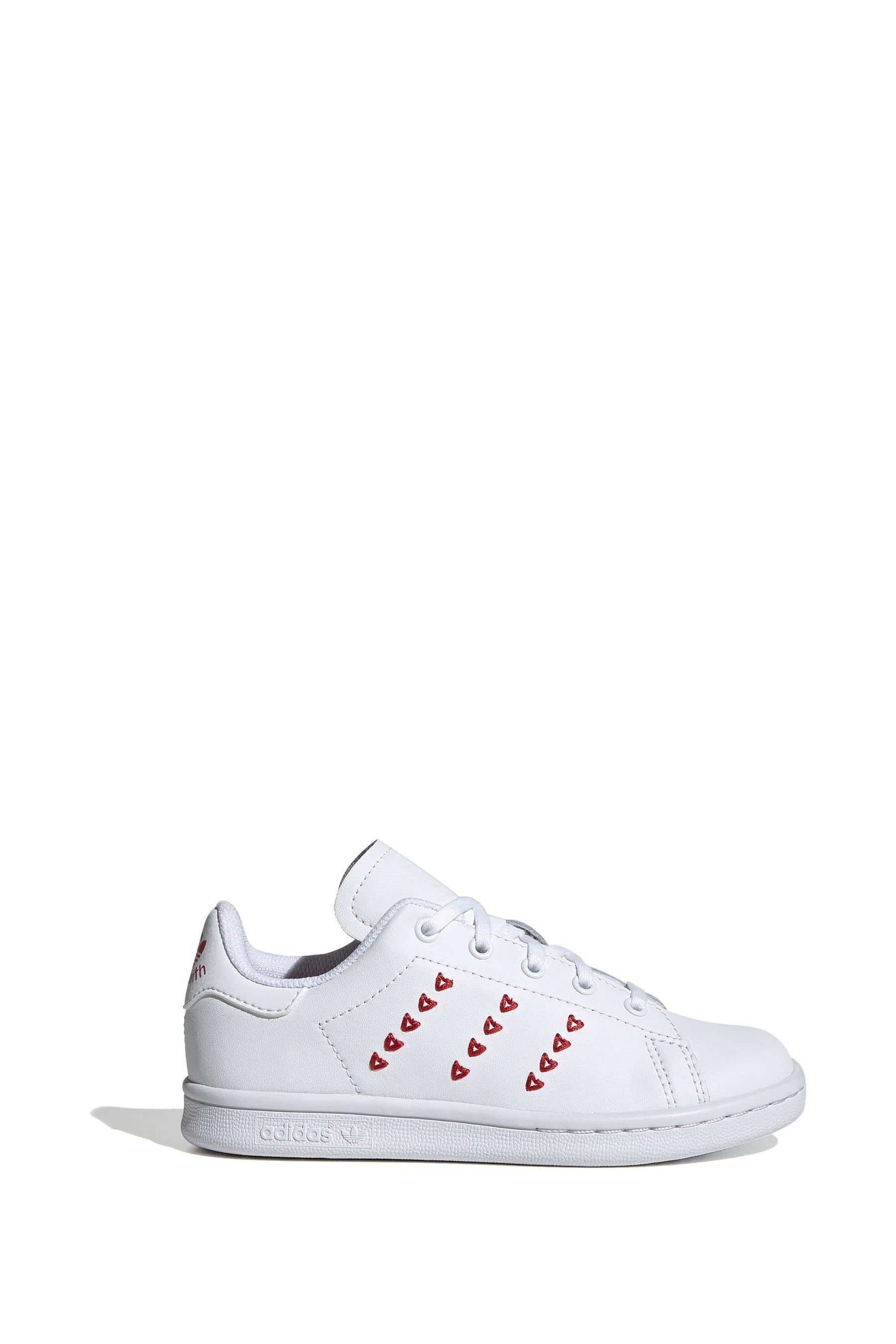 Buy adidas Originals White Heart Stan Smith Junior Trainers from the Next UK online shop