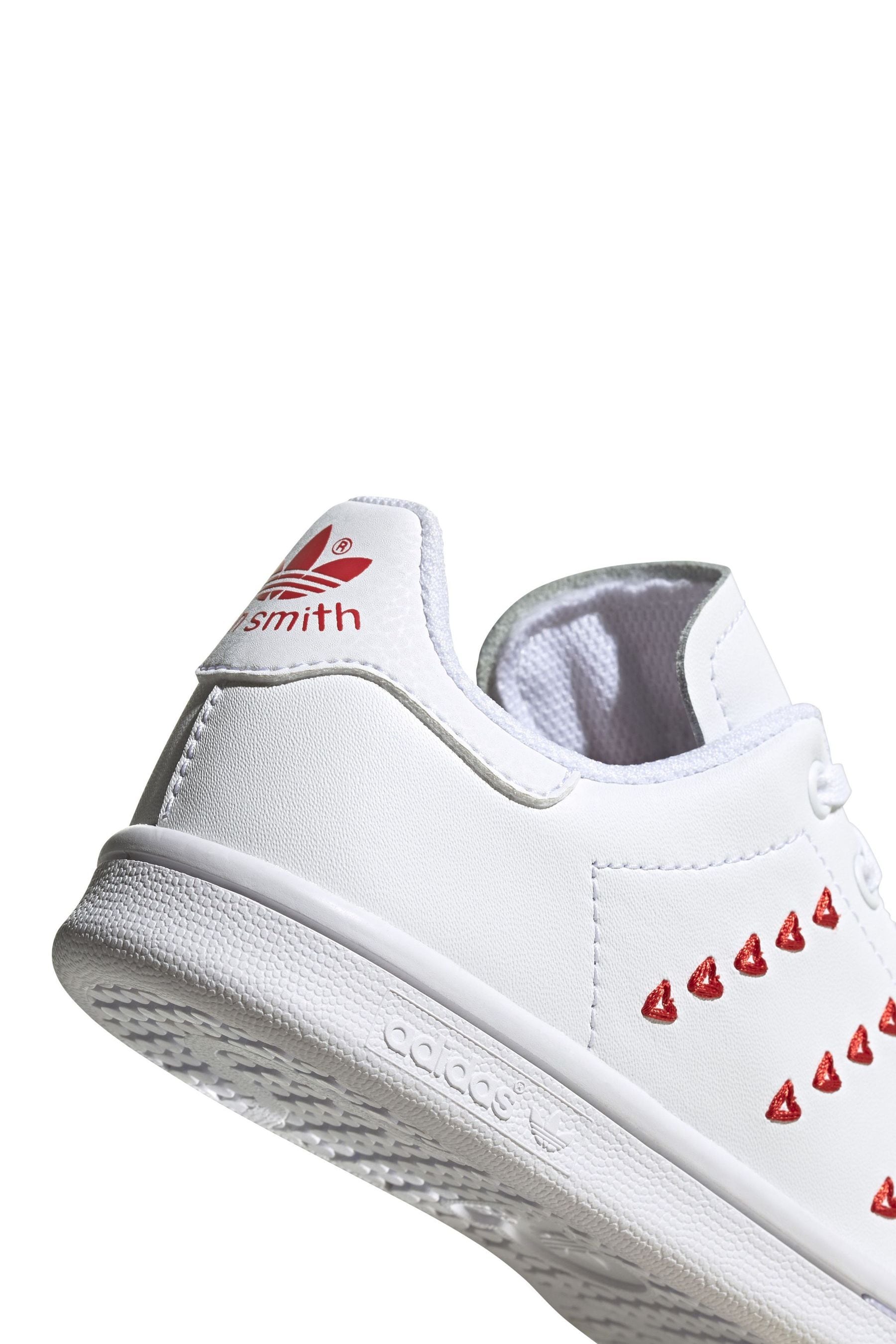 Buy adidas Originals White Heart Stan Smith Junior Trainers from the Next UK online shop