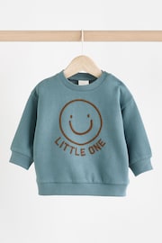 Teal Blue Face Baby Sweatshirt and Joggers Set - Image 10 of 17