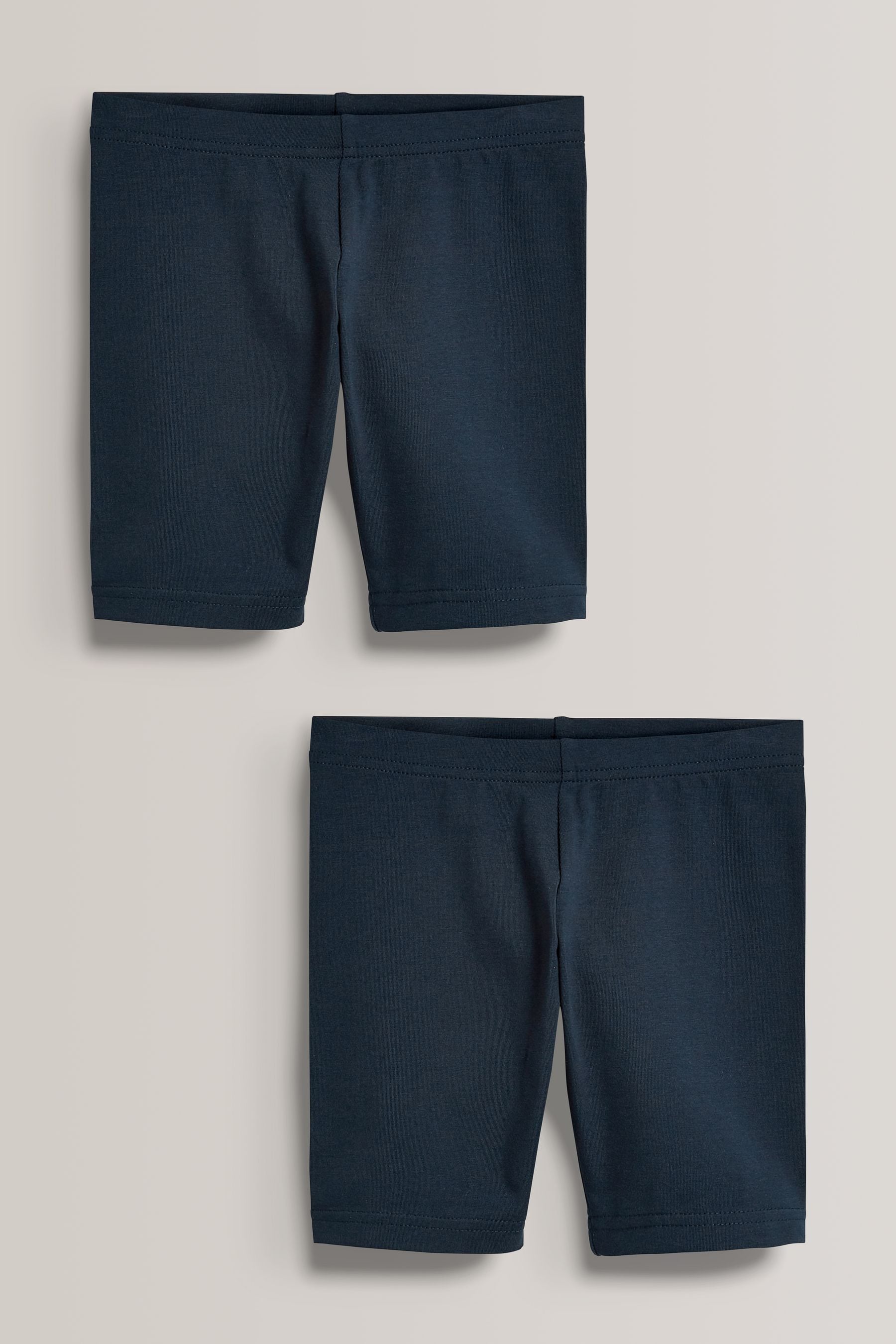 Navy Blue Regular Length 2 Pack Cotton Rich Stretch Cycle Shorts 3 16yrs