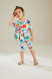 Blue Fruits Cropped Leggings (3mths-7yrs) - Image 2 of 7