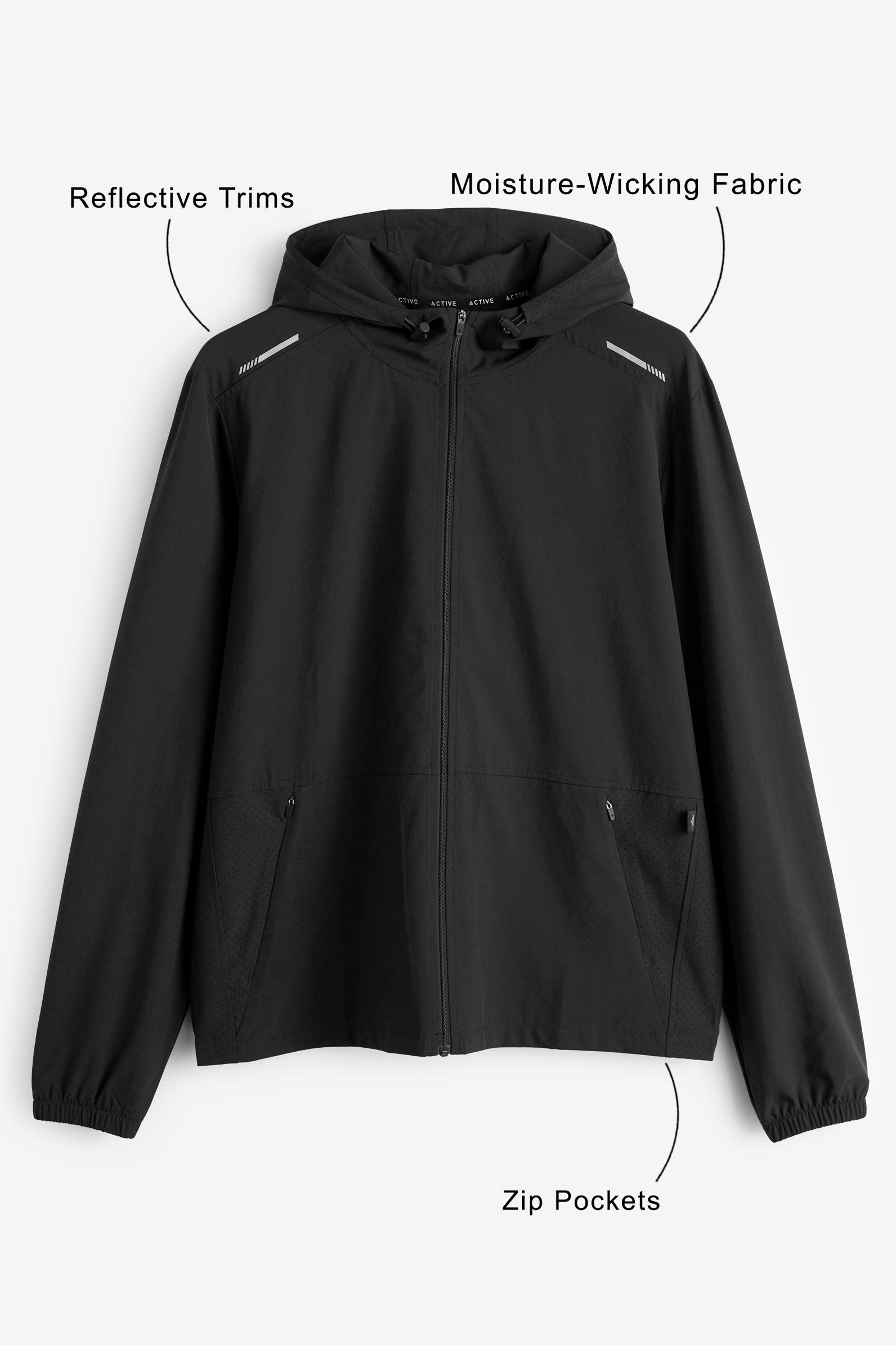 Active zip front jacket discount