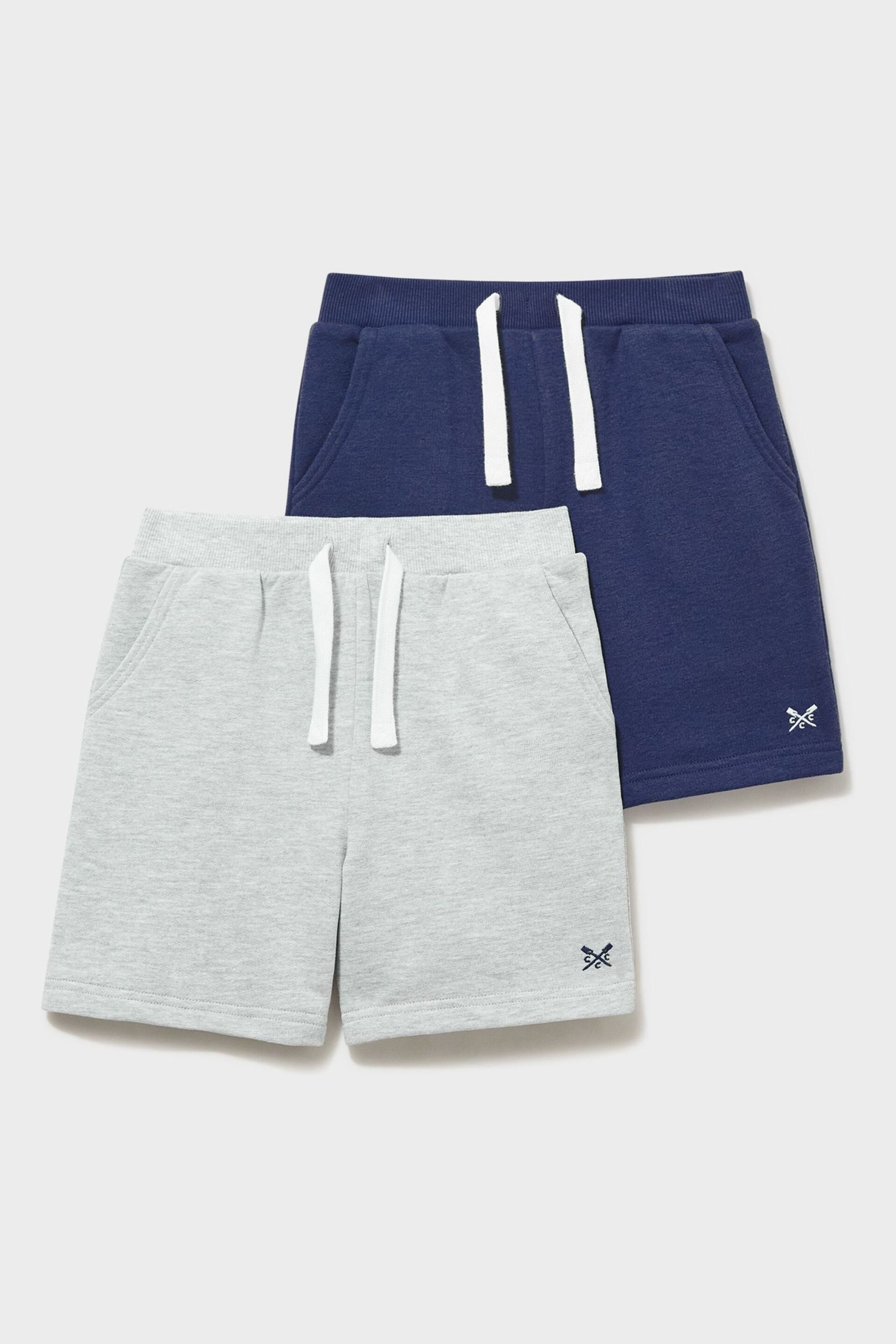 Crew Clothing Two Pack Sweat Drawstring Shorts - Image 1 of 6