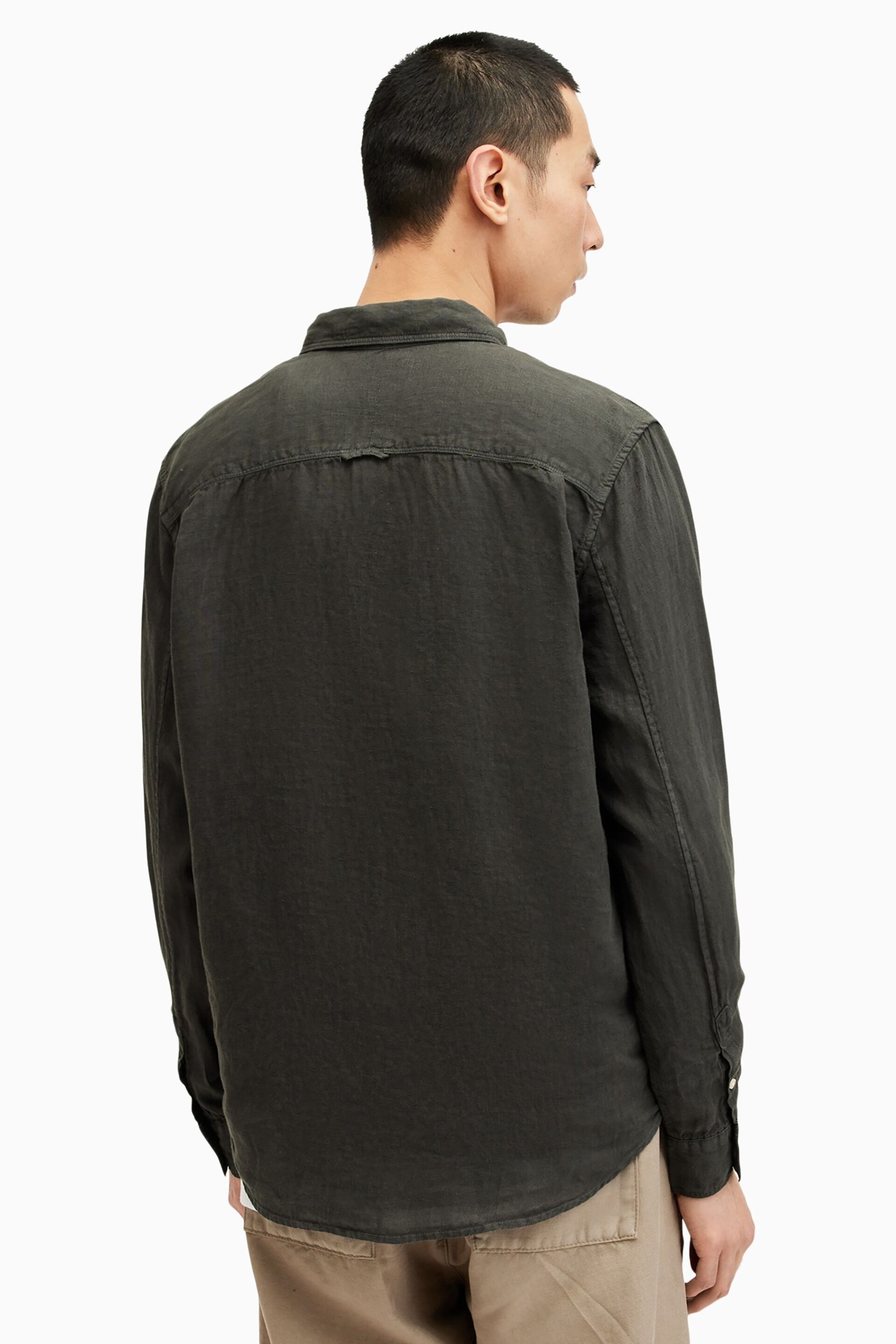 AllSaints Black Cypress Shirt - Image 4 of 7