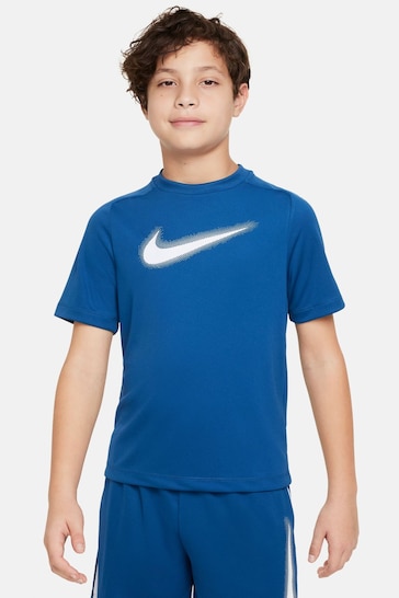 Nike Bright Blue Dri-FIT Multi Graphic Training T-Shirt