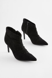 Black Forever Comfort® Point Toe Ruched Ankle Boots - Image 1 of 5