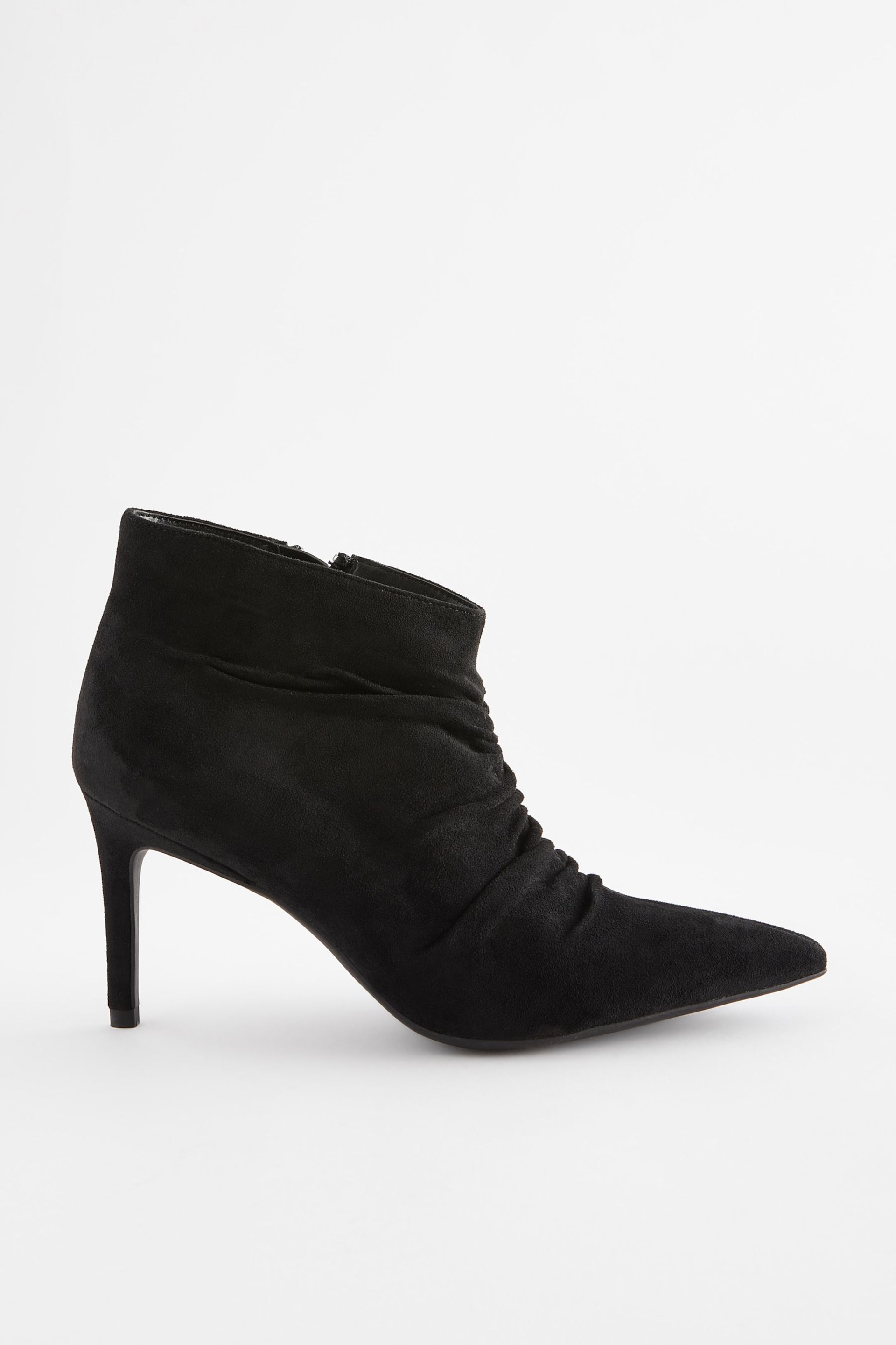 Black Forever Comfort® Point Toe Ruched Ankle Boots - Image 2 of 5