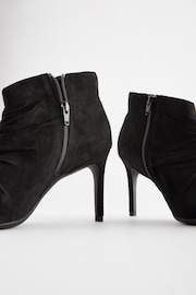 Black Forever Comfort® Point Toe Ruched Ankle Boots - Image 3 of 5