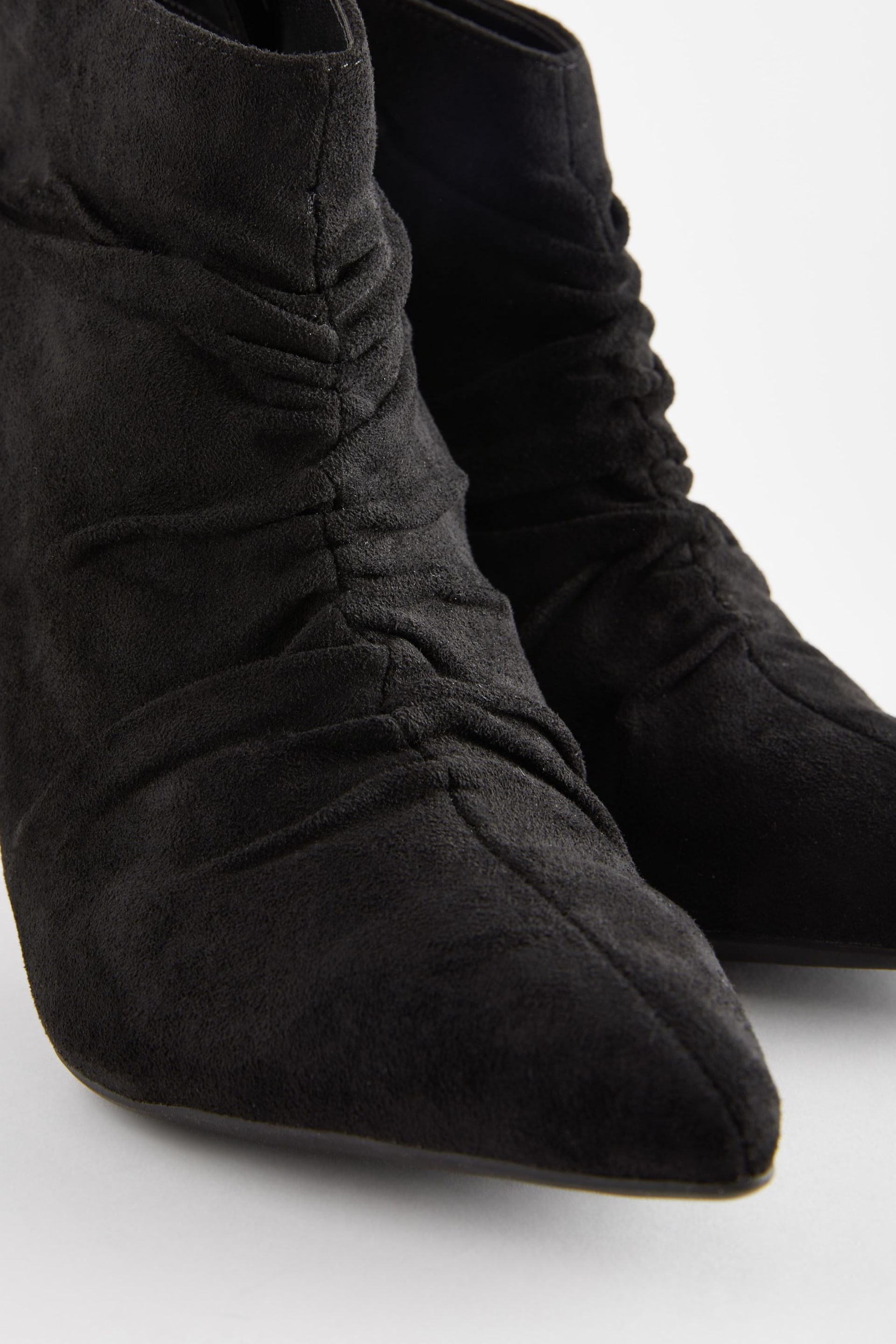 Black Forever Comfort® Point Toe Ruched Ankle Boots - Image 4 of 5