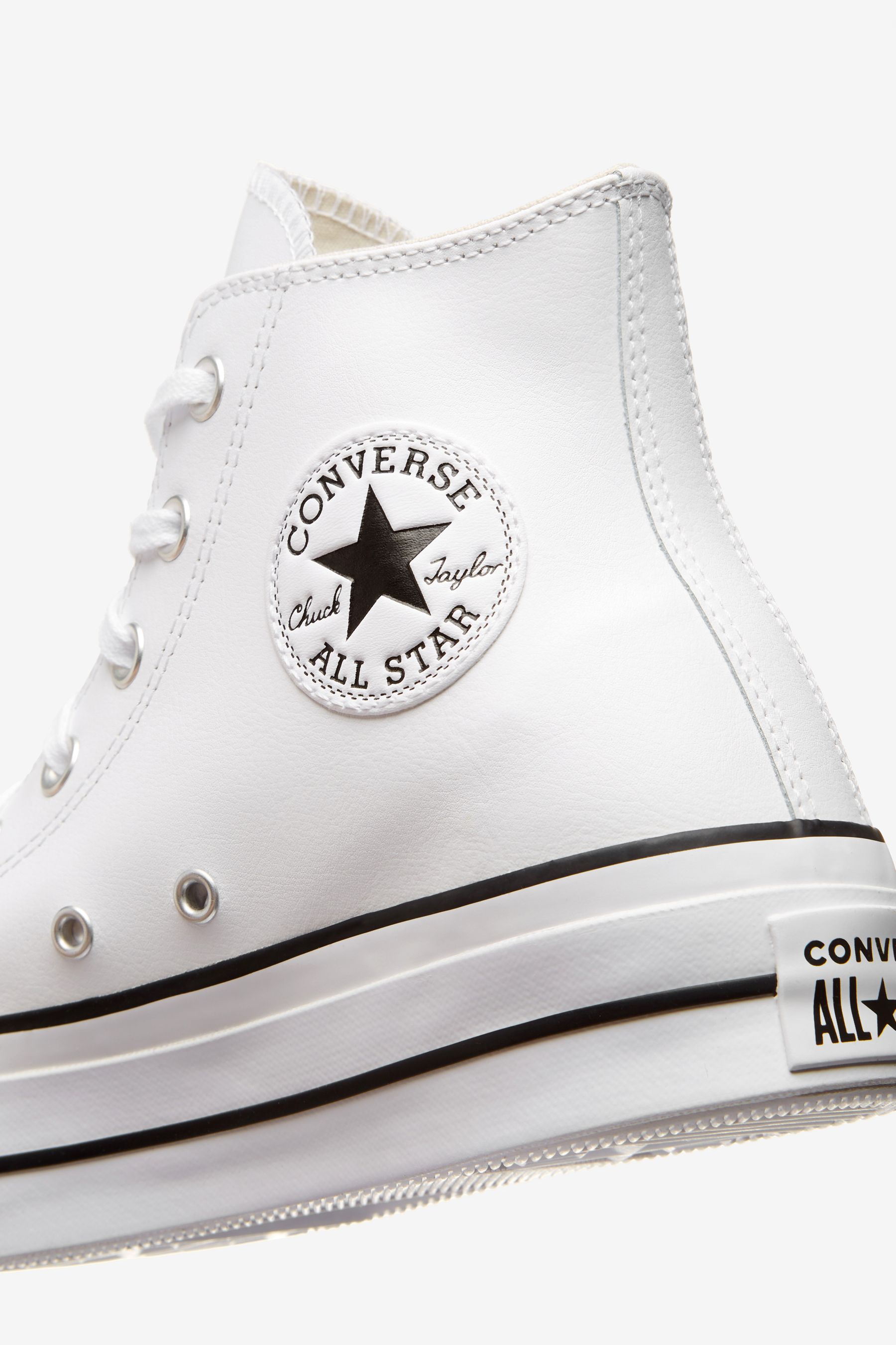 Buy Converse White Platform Lift Chuck Taylor Leather High Trainers from Next United Arab Emirates