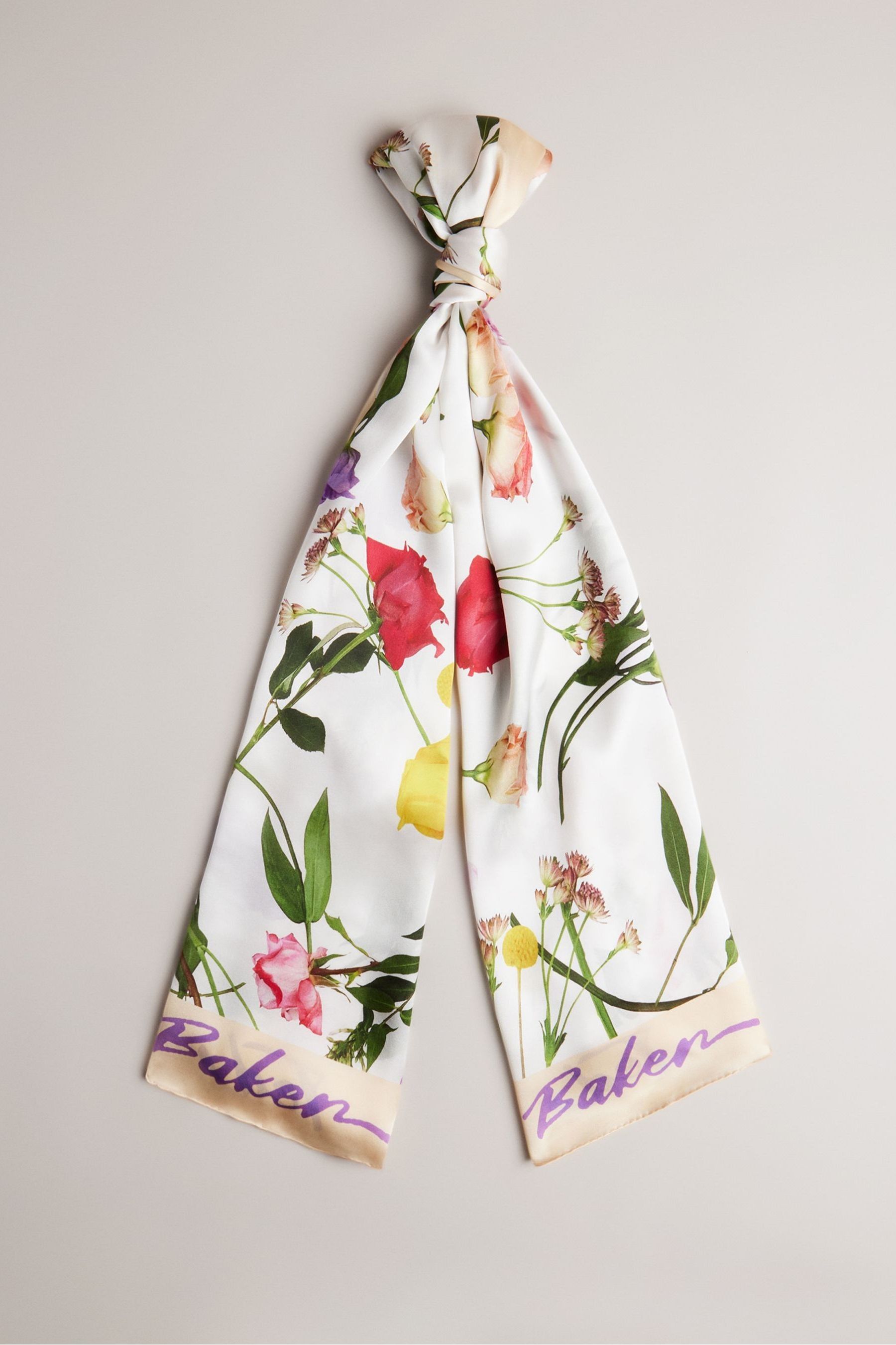 Buy Ted Baker Cream Bettyye Floral Printed Long Scarf from Next Luxembourg